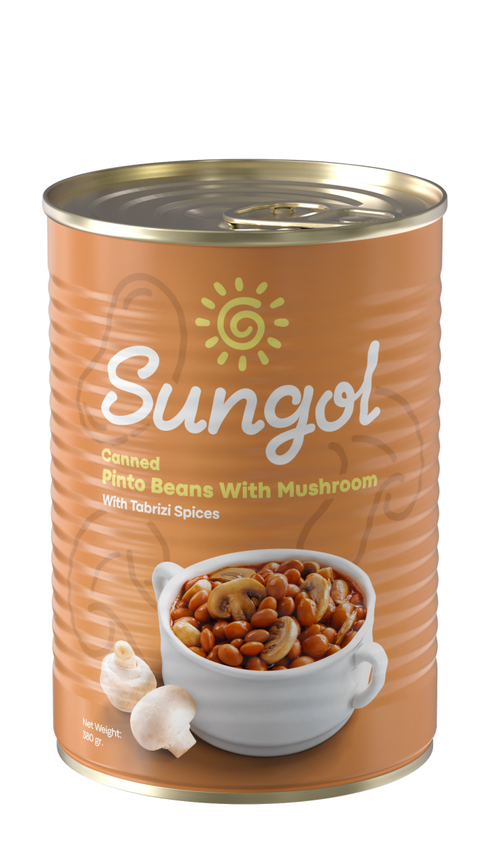 Pinto beans with mushrooms