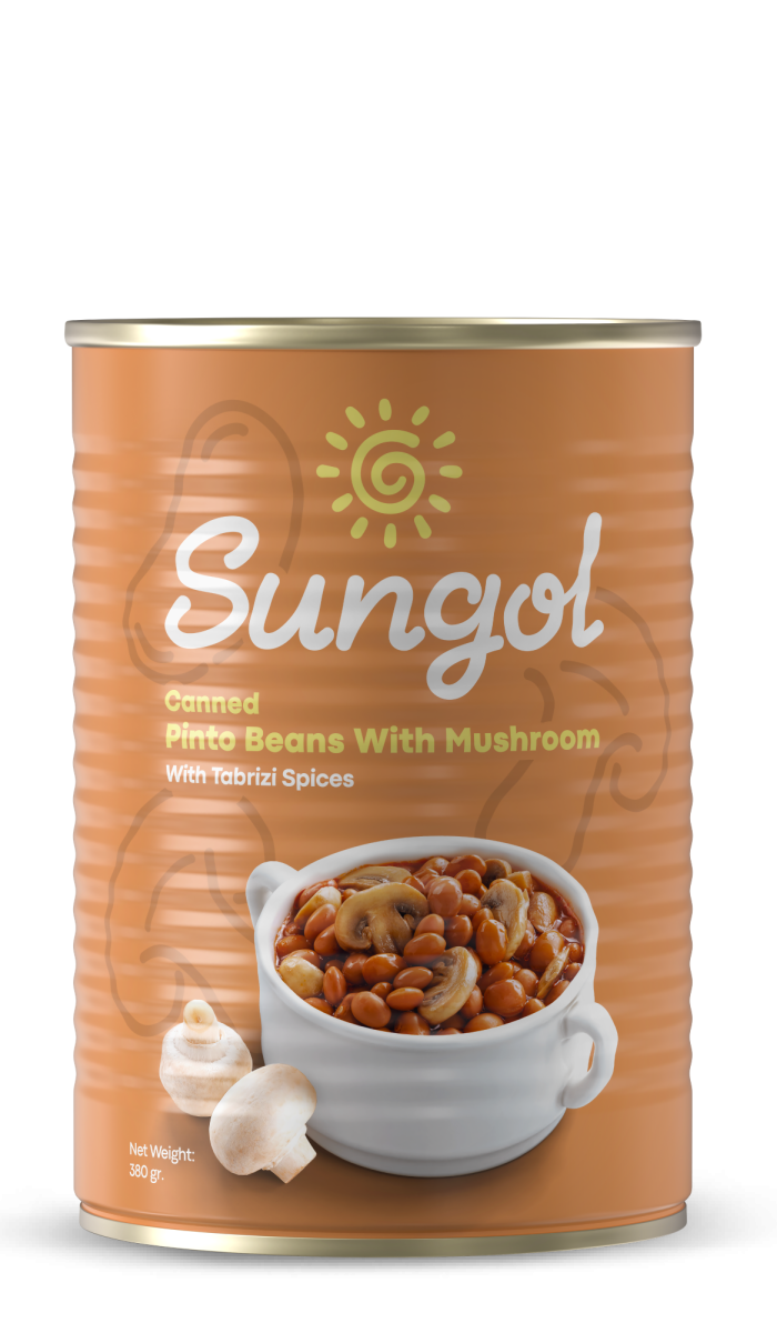 Pinto beans with mushrooms